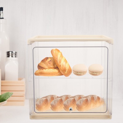  Lebensmittelbehälter Doppelschichtiger Brotkasten Brotanzeige