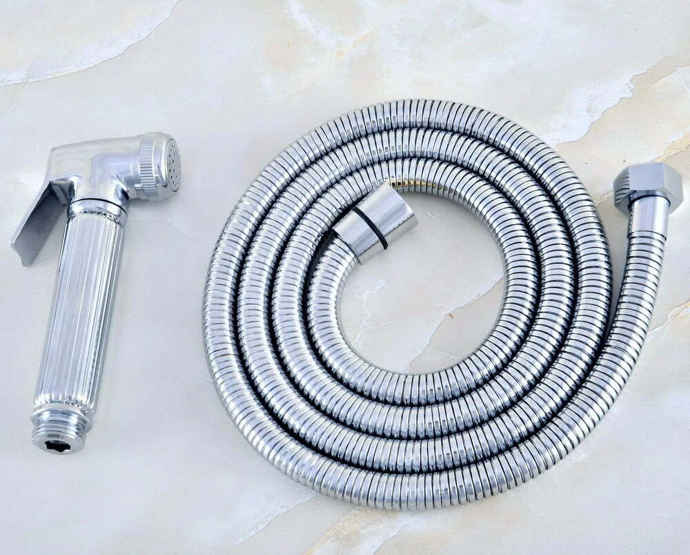 Chrome Brass Water-saving Hand-Held Toilet Spray Shower Head & Hose 2hh021
