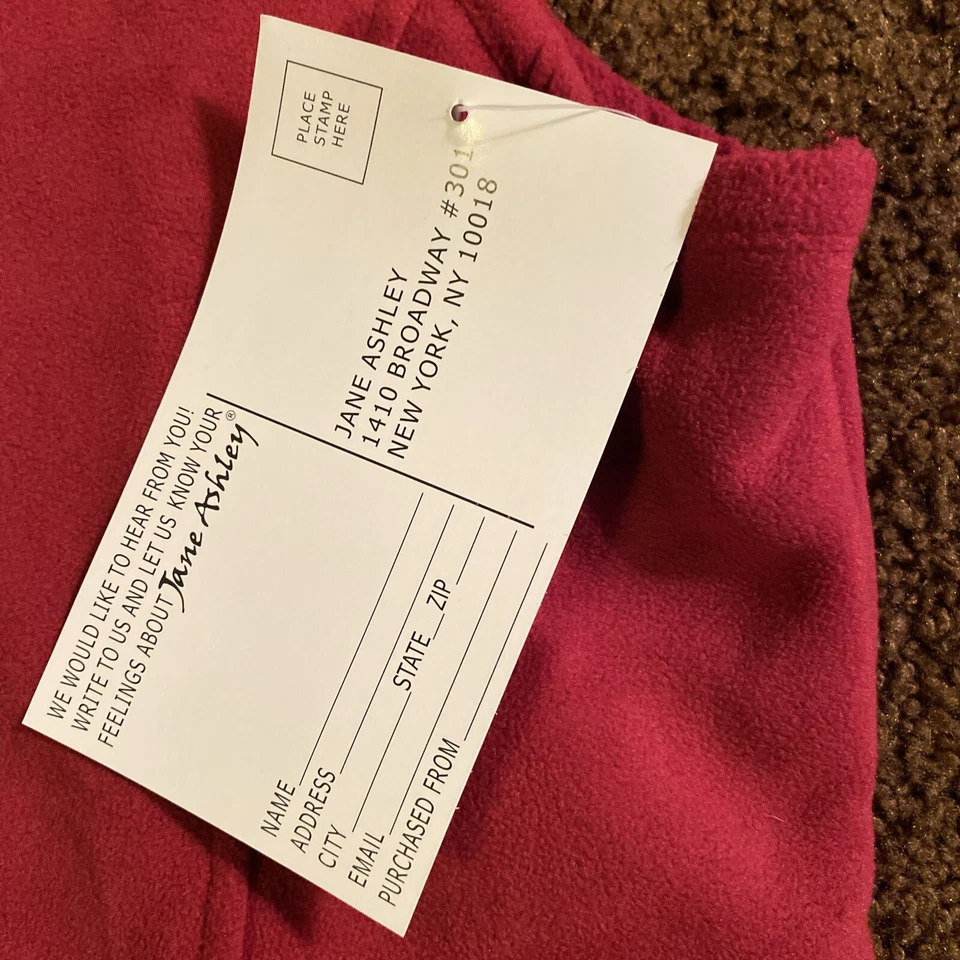 NEW Jane Ashley Sherpa Fleece Vest Woman’s Medium Zip Up Pockets Pink Red NWT - Image 3 of 4