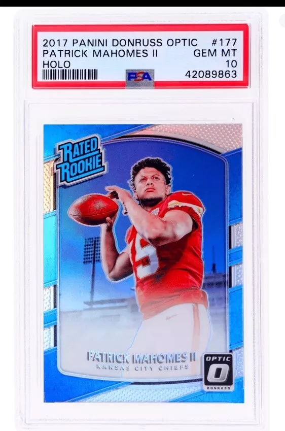 Patrick Mahomes trading card