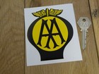 AA Old Style Classic Car Sticker 4" British Vintage Bike Automobile Association