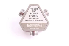 HP / Agilent / Keysight 1850D Three Way Power Splitter 75 Ohm DC-2.0 GHz