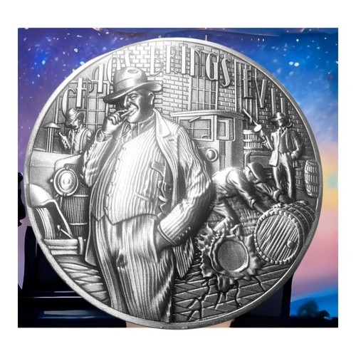 🔥Law & Order Chicago Scarface Al Capone Prohibition Bootleggers Challenge Coin - Picture 2 of 7