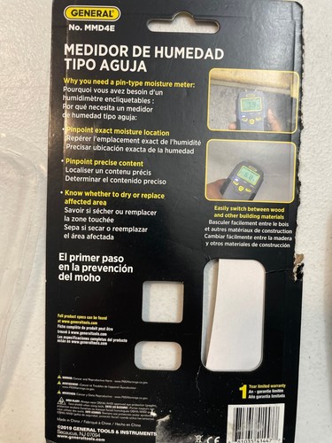General PIN-Type Moisture Meter Humidifier AVEC New No. MMD4E New - Picture 4 of 4