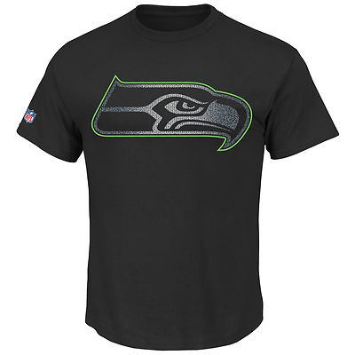 NFL T-Shirt Seattle Seahawks Tanser Majestic schwarz Football Fanshirt