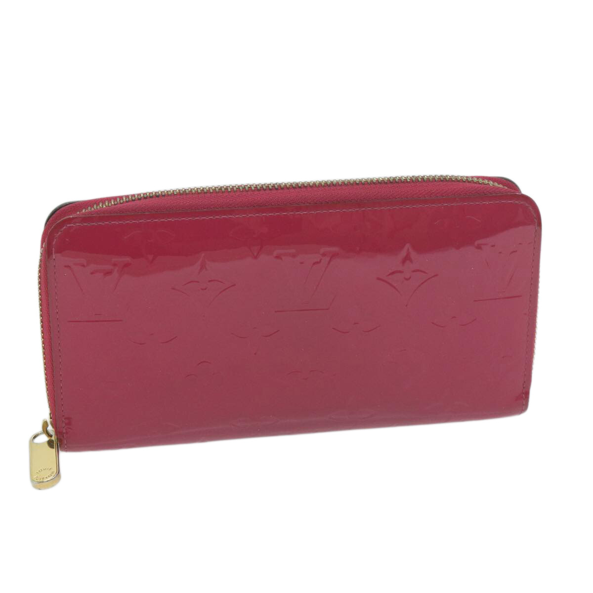 LOUIS VUITTON Monogram Vernis Zippy Wallet Pink M93058 LV