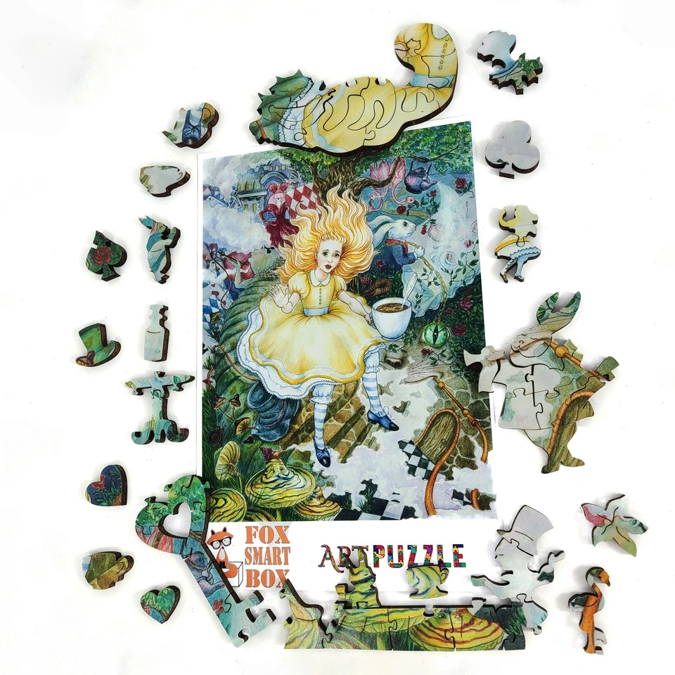 Wooden Jigsaw Puzzles for Adults by FoxSmartBox - 250 Pieces - Alice Fantasies - Image 3 of 4
