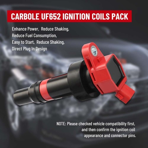 4 Pack Ignition Coil For UF652 Hyundai Accent Veloster Kia Rio Soul 1.6L L4 DOHC - Picture 3 of 15