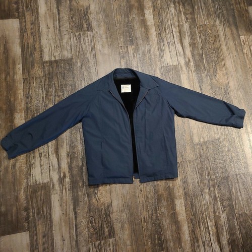 LONDON FOG Zip Up Navy Jacket With 