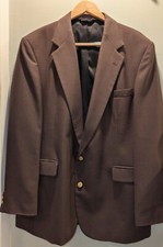 NEW Vtg Imperial by Haggar Blazer Men's 48R Red Wine Color Gold Buttons Made USA