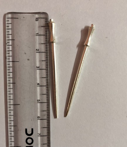 2 Pc 925 Sterling Silver Toothpick, Fruit Food Fork, Plain Design 3.9-4 gram - 第 4/7 張圖片
