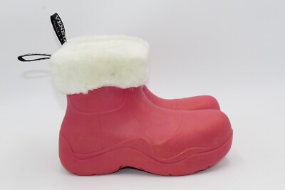 With COA Bottega Veneta Puddle Boots In Bold Pink with Sherpa