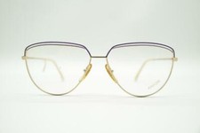 Vintage Amor 3060 Gold Violet Oval Glasses Eyeglass Frame NOS