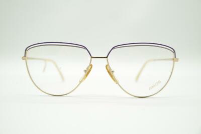 Vintage Amor 3060 Gold Violett oval Brille Brillengestell eyeglasses NOS