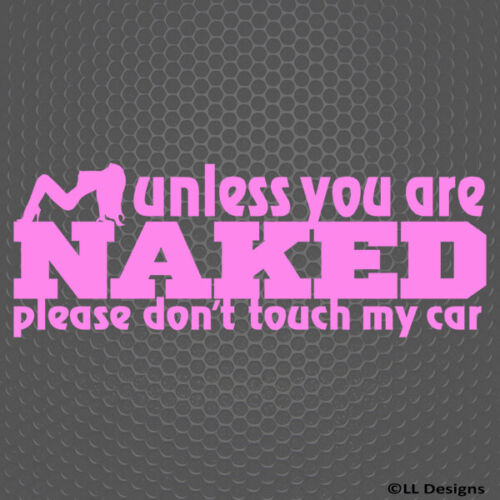 Unless You Are Naked Don't Touch My Car Show Vinyl Decal - Choose Color/Size - Picture 20 of 25
