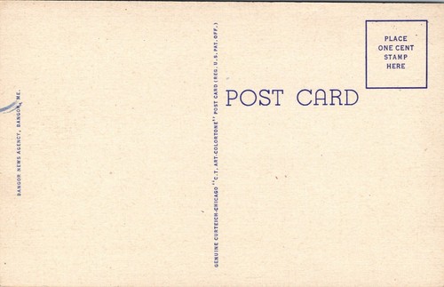 Union Station Bangor Maine Linen Postcard - Picture 2 of 2