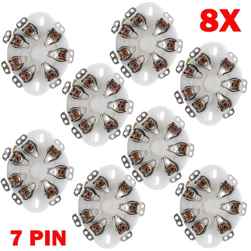 8x 7Pin Tube Socket Ceramic Valve Base For 1625 FU25 826 59 Vintage Audio DIY - Picture 11 of 11
