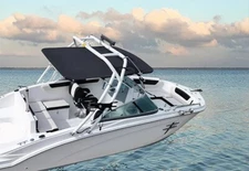 Reborn Launch Wakeboard Tower White Coated Plus Pro Tower Bimini Package