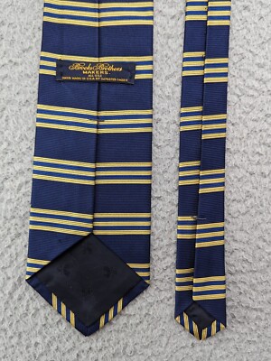 Brooks Brothers MAKERS USA製 TIE Vintage Brooks Brothers Tie Mens Blue Stripe 100% Silk