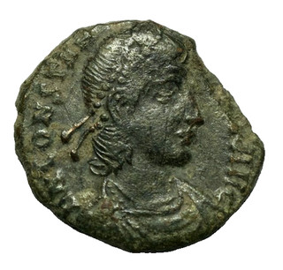 ANCIENT ROMAN SECURITAS CONSTANS 337 340 AD SMTSD THESSALONICA 4TH OFF 1.9GR15MM
