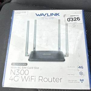 Wavlink N300 4G WiFi Routeur WL-WN529E4, 300 Mbps, 2 LAN Ports, antennes pliables