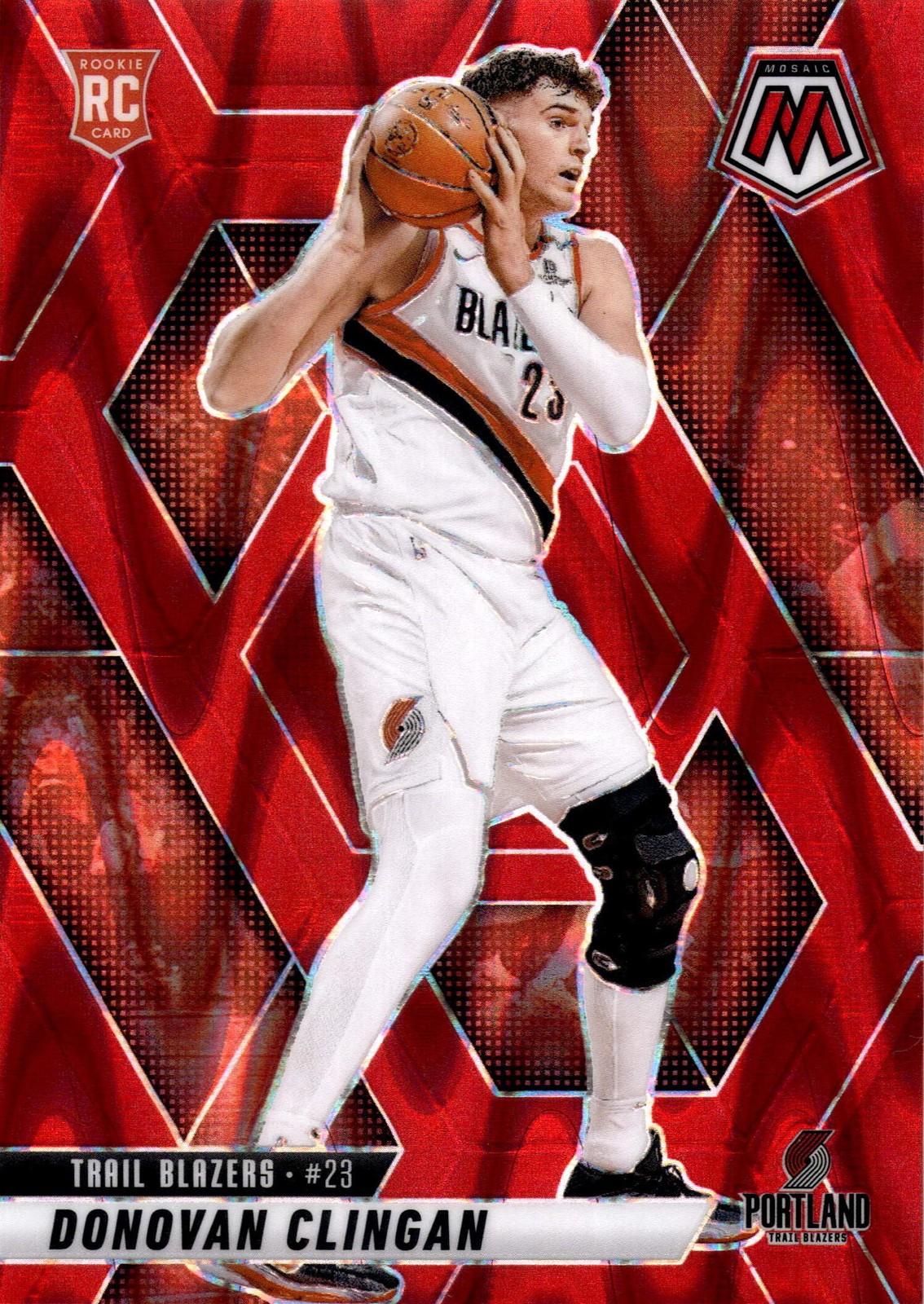 2024 Mosaic Donovan Clingan #246 Red Seismic /299 Portland Trail Blazers