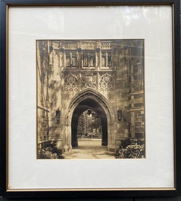 Original Yale University Archway Photograph Gothic Architecture Framed