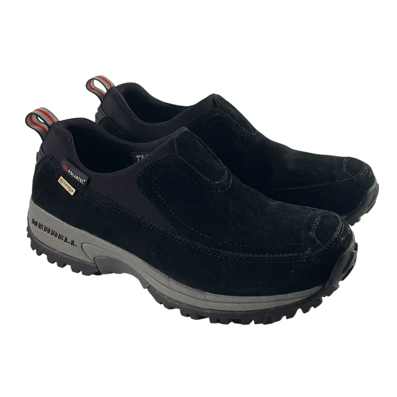 merrell hiking suede polar moc waterproof trail slip on shoes