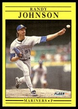 Randy Johnson 1991 Fleer #455 Mariners MLB READ FREE SHIPPING AutographDen
