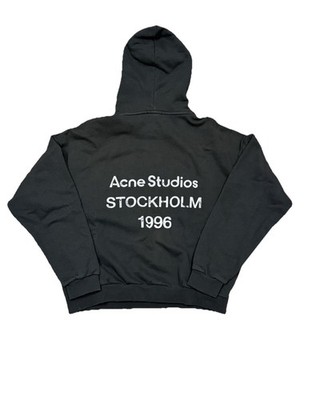 Acne Studios Stockholm 1996 Distressed Hoodie Black Size Large