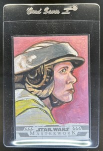 Topps Star Wars Masterwork Princess Leia Organa Sketch Artist Adam Auto #1/1