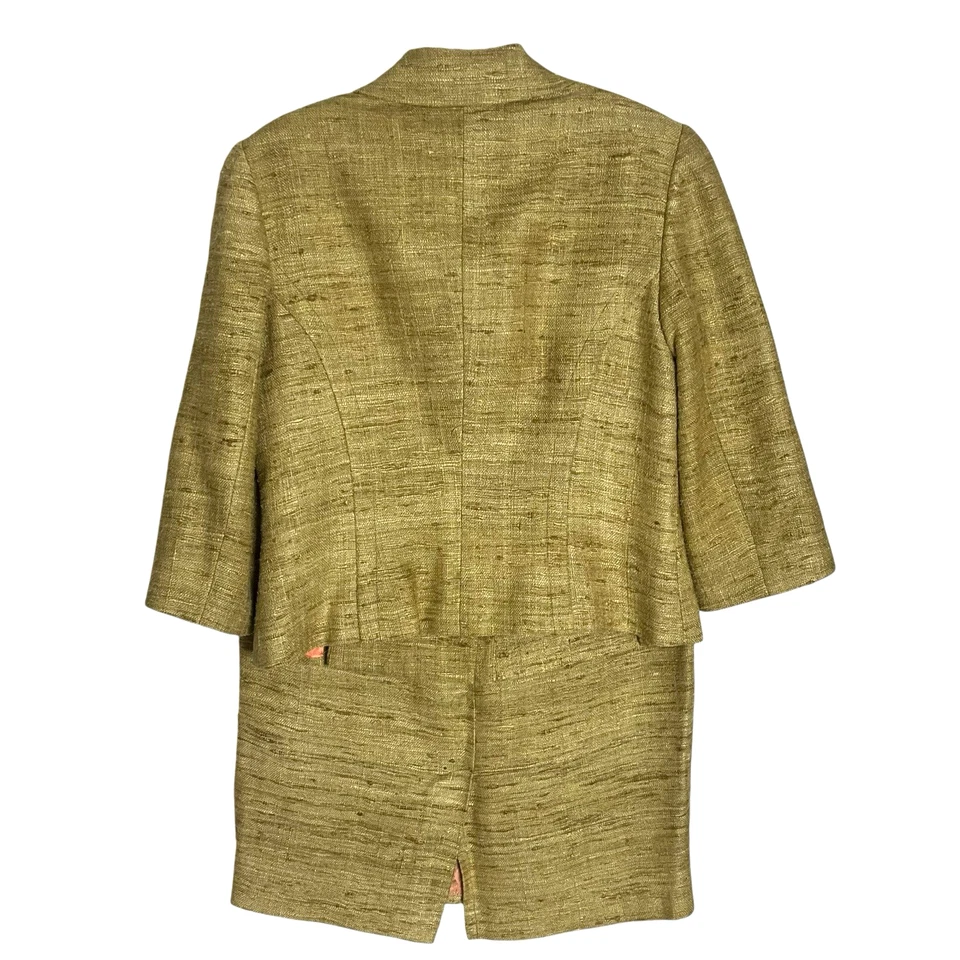 Falda Turca Trina De Colección 10 Chaqueta 8 Traje 100% Seda Texturizado Dinero Antiguo EE. UU. Dorado Foto 2 de 4