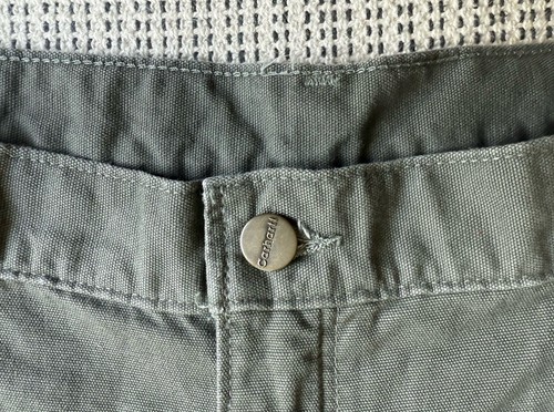 Carhartt B175 DMS Dungaree Fit Mens Size 38x34 Green Pants Pockets Workwear - Picture 3 of 16