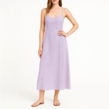 Mango MNG Purple Floral Sleeveless Cami Camisole Midi Slip Tank Dress Size M