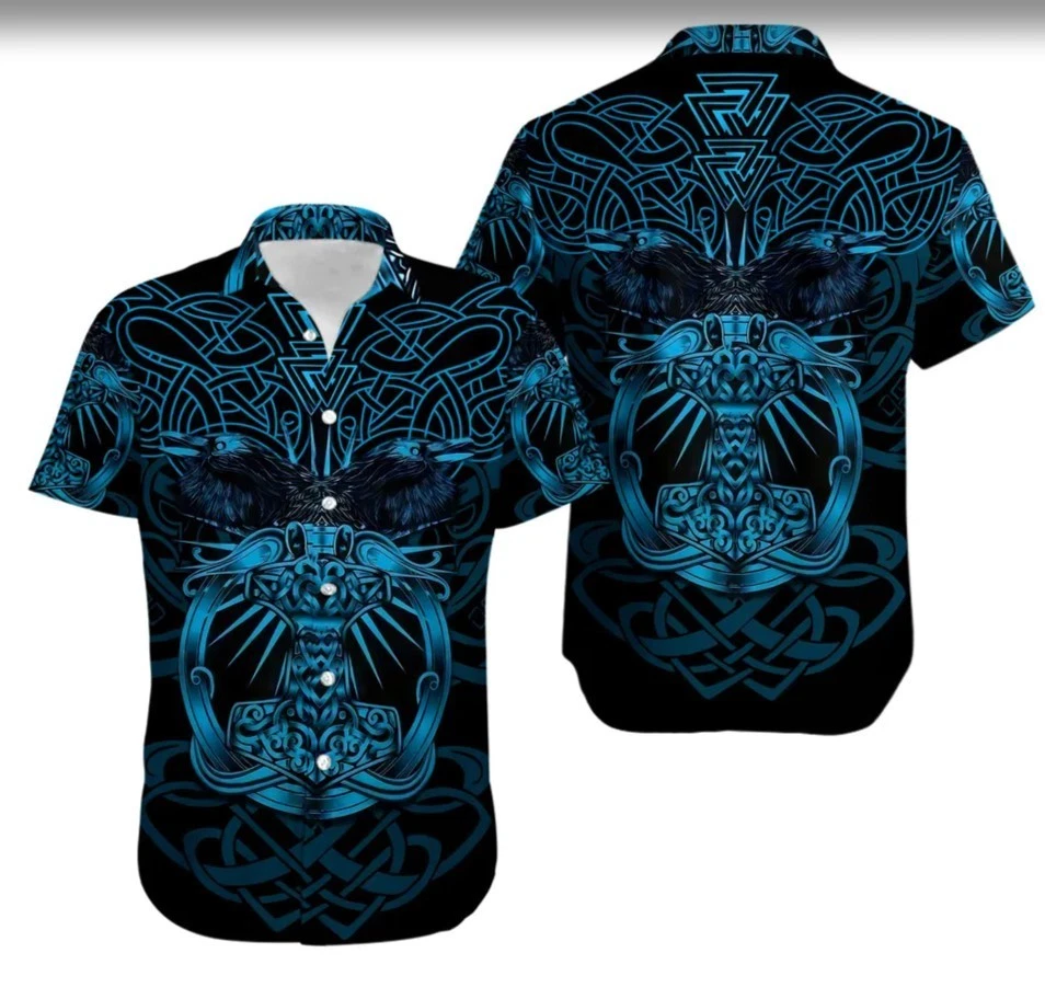 Viking Blue Aloha Hawaiian Shirt