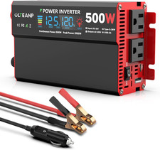 500 Watt Power Inverter 12V DC to 110V/120V AC Inverter with LCD Screen Display,