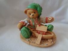 Vintage 1995 Cherished Teddies, YULE, "Building a Sturdy Friendship", 1995, NIB
