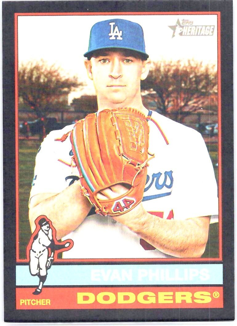 2025 Topps Heritage #513 Evan Phillips Black Border