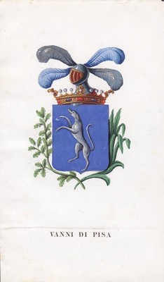 Vanni di Pisa - Stemma Wappen coat of arms blasone Stich engraving
