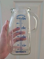 1950's Formulette Baby Products 32oz Glass Baby Formula Pitcher