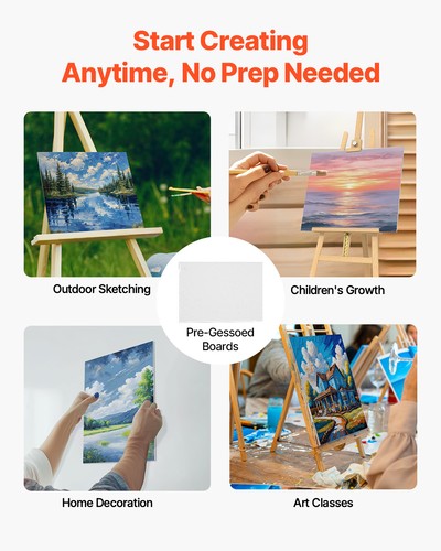 VEVOR Canvas Boards for Painting 24 Pack 12 x 16 In Blank Canvases for Painting - Picture 6 of 12