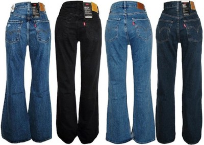 Levis Damen Jeans 501 70s Flare Low Pitch 725 Slit Bootcut W 26 27 28 L 28 30 33