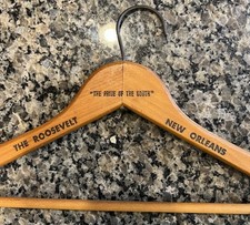 Vintage The ROOSEVELT Hotel NEW ORLEANS Pride of South Wood Clothes Coat Hanger