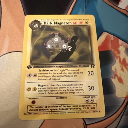 Pokemon Karten: Team Rocket 1. Edition Rare: Dunkles Magneton 28/82