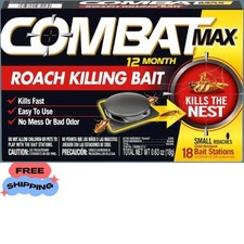 Combat Max 12Month Roach Killing BaitSmall Roach BaitStation Child-Resistant new