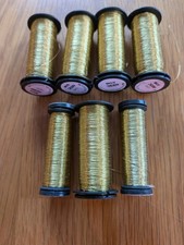 7  Kreinik  Metallics #002C GOLD CORD Embroidery Thread 50M lot