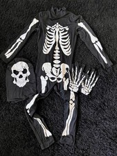 Black White Skeleton Costume Size Large 10/12 kids