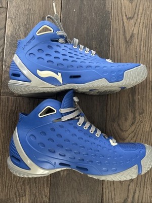 Li-Ning  Blue Waterproof Basketball Shoes Men's Size 9.5