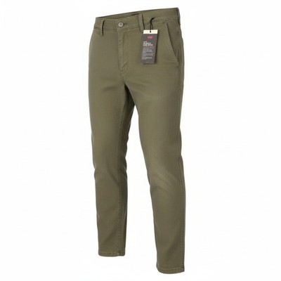 LEVI'S XX Chino Herren Stretch Slim Tapered Trousers W31/L30 Grün Big E