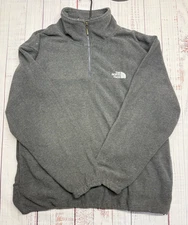 The North Face 800 Quarter Zip Fleece Pullover Gray Men's XXL Warm Outdoor VTG